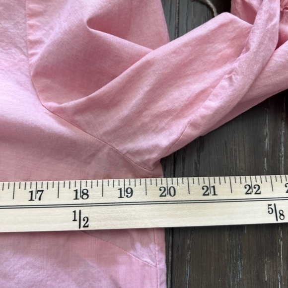 J.Crew Pastel Pink Long Sleeve Top with Bell Sleeve and Tie Finish - Picture 9 of 14